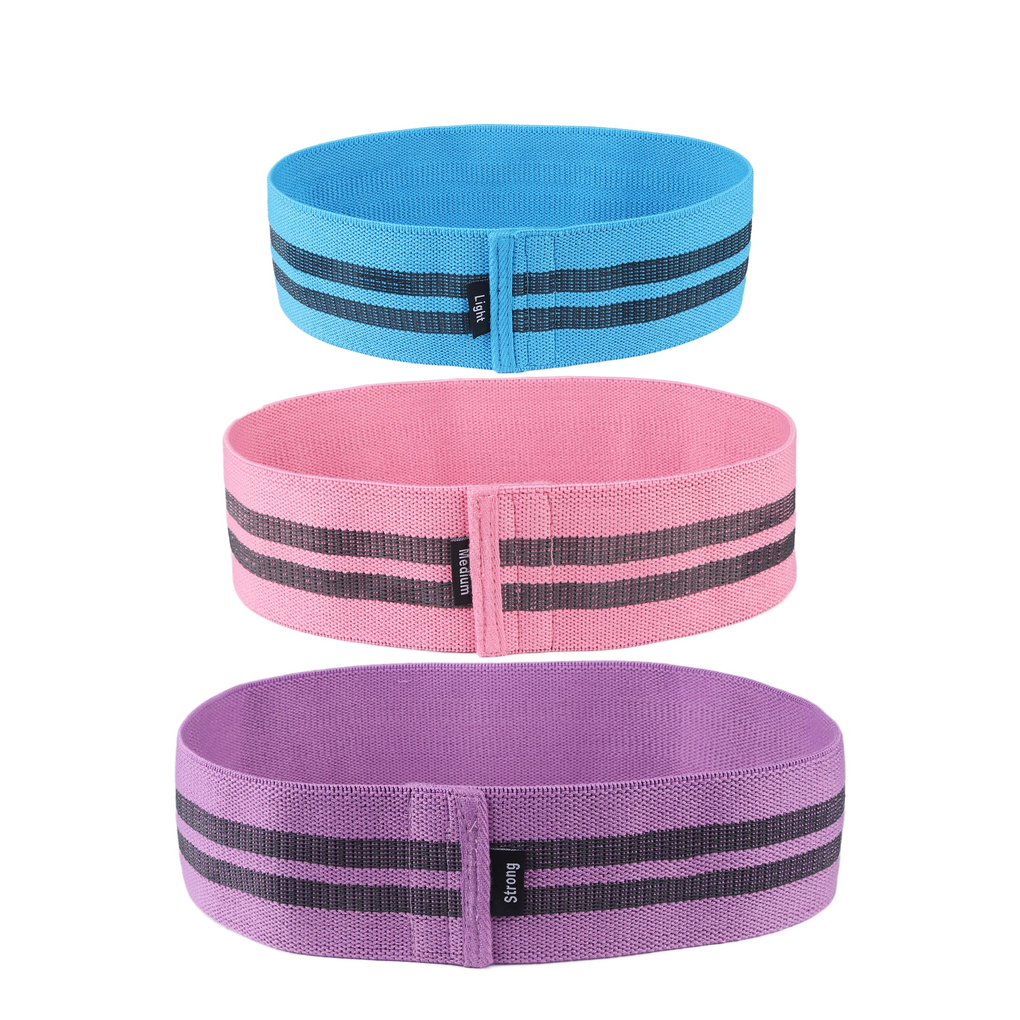 3 X WOVEN ELASTOCISED HIP BAND. booty band glutes exercise firm Aussie Home Gym